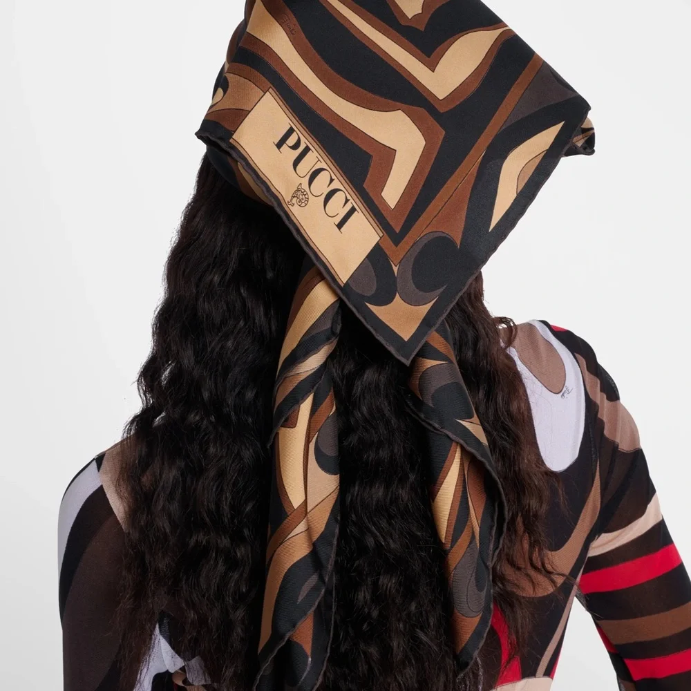 New PUCCI Labirinto silk twill scarf